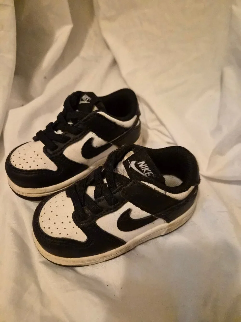 Nike Dunk Low Panda Toddler Shoes Size 5C Black White Leather Classic Sneakers